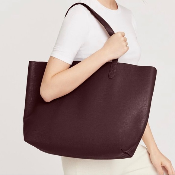 Cuyana Handbags - Cuyana Burgundy Tote Bag